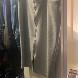 Zip front body con skirt